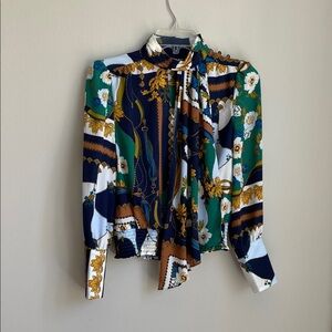 Floral Multicolor Blouse by‎ 7th Avenue XS